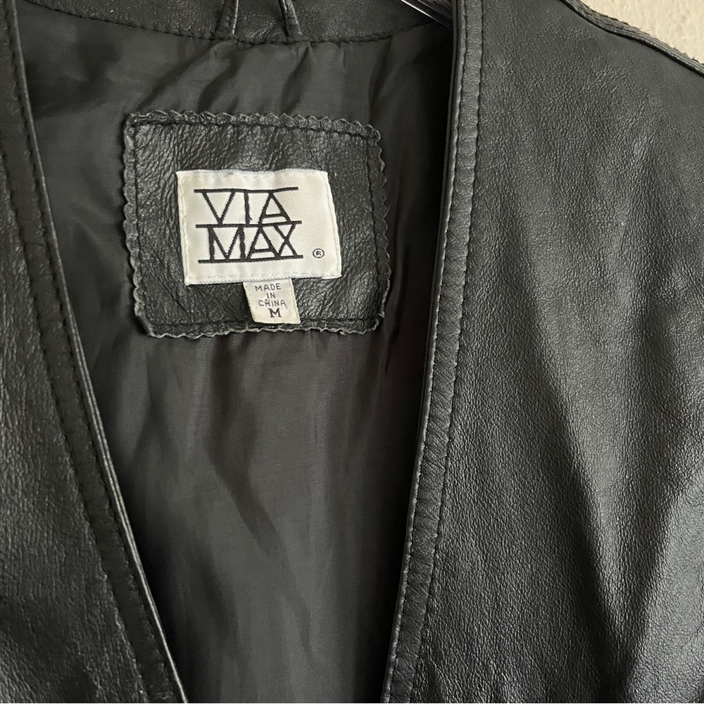 Vintage Leather Button Down Vest - image 4